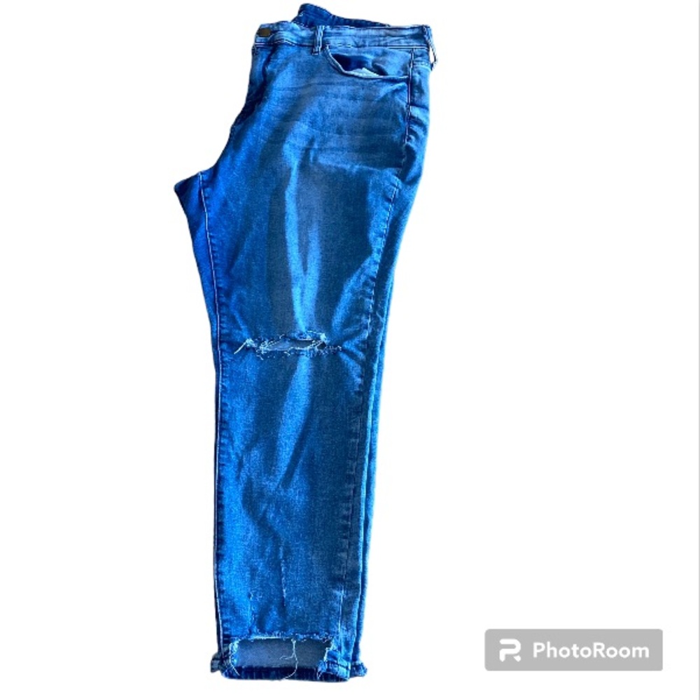 a.n.a Plus Ripped Stretch Fabric Womens High Rise Skinny Fit Jegging Jean